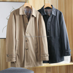 Printemps automne hommes veste en Polyester décontractée longue <span class=keywords><strong>Section</strong></span> de <span class=keywords><strong>grande</strong></span> taille coton <span class=keywords><strong>Section</strong></span> légère coupe-vent vestes pour hommes - Product Image 2