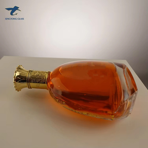 Botella de vidrio con tapa dorada, de alta gama, para Vodka, whisky, <span class=keywords><strong>Gin</strong></span> Brandy, venta de fábrica - Product Image 4