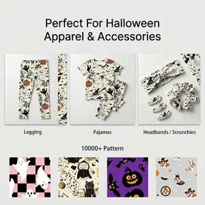 Tessuto DBP Personalizzato con Stampa Digitale per Halloween, Motivo Zucca e Pipistrello, Senza MOQ, Varie Basi Tessili per Decorazioni per Feste - Product Image 6