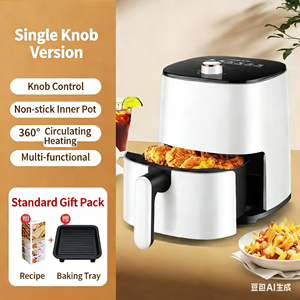 <span class=keywords><strong>Friteuse</strong></span> à air électrique multifonction en plastique, petite, pour <span class=keywords><strong>2</strong></span> <span class=keywords><strong>personnes</strong></span>, mini, avec protection contre la surchauffe, pot intérieur antiadhésif, capacité pour dortoir - Product Image 4