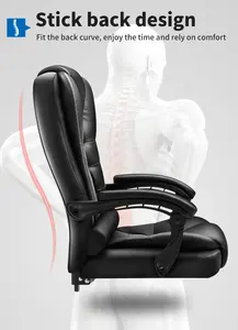 High-Back Simple Executive Office Chair Massage Chair Footrest