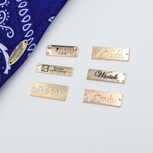Custom Brand Metal Label Die Struck Metal Nameplate 3D Raised Metal Logo <b>Tag</b> for Clothing Accessories - Product Image 1