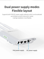 Point d'accès Wi-Fi extérieur double bande COMFAST CF-EW85 500m omnidirectionnel, prend en charge la fonction pare-feu OpenWRT, fréquence 2.4G