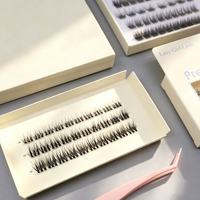Bande adhésive sans colle pour cils, cils auto-adhésifs volumineux et imperméables, cils bruns, vente en gros, bouclés sur mesure, Europe, Royaume-Uni, France