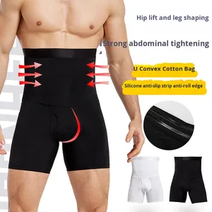 Pantalones Moldeadores de Piernas y Caderas para Hombre, Transpirables, de Doble Capa, Tejido de Spandex/Nylon, Delgados, Antibacterianos, con Estampado Digital y Cintura Alta - Product Image 4