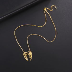 قلادة بدلاية على شكل أجنحة Myshape شكل ملاك مجوف هدية عيد ميلاد مجوهرات زفاف - Product Image 5