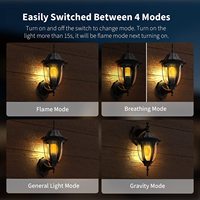 Ampoules LED effet flamme 4 modes scintillants E27 à intensité variable blanc chaud pour décoration de jardin et de terrasse Noël Halloween