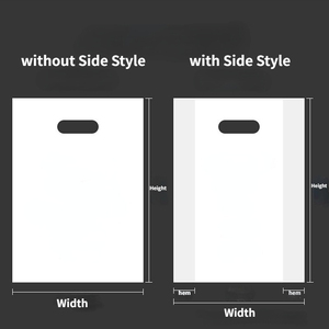 Tùy chỉnh tái chế túi nhựa mua sắm với logo-Die cắt xử lý cho cửa hàng tạp hóa, sử dụng kinh doanh bán buôn - Product Image 4