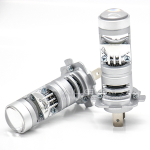 Ailecar Bóng đèn pha LED xe hơi wv8 80W 10000LM 6500K cắm trực tiếp với ống kính mini tính năng chống nước chùm cao và thấp - Product Image 1