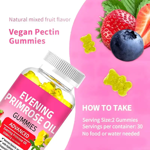 Gummies à l'huile d'onagre saveur fruitée pour l'équilibre hormonal et la santé de la peau, soutien pour femmes adultes, marque privée OEM, 60 unités - Product Image 1