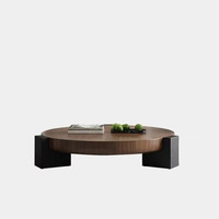 Table basse de luxe moderne monobloc, design rond, pour salon et mobilier de maison