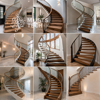 Escalier Courbé de Qualité Supérieure pour Villas de Luxe Modernes – Fabricant Spécialisé en Aménagement Intérieur
