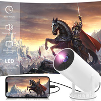 Projecteur intelligent portable GDHM HY3002 Mini 1080P LED/LCD avec Wi-Fi double bande, Android 11, Wi-Fi 6, prise US, pour cinéma maison intelligent intégré