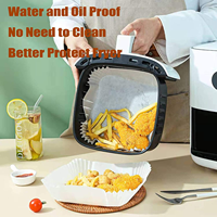 Revêtement jetable carré en pulpe alimentaire pour friteuse à air, double face, enduit d'huile, 8 pouces, résistant à la graisse, imperméable, écologique, pour four