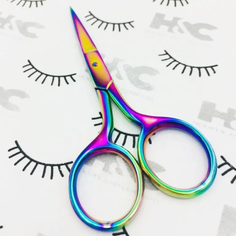Multi Regenbogen Farbe Gerade Sharp Cut Edelstahl Häutchen Nagel Schere Für Maniküre Individuelles Logo