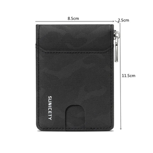 RFID Zipper Multi-slot Card <b>Holder</b> Casual Men's Organ Short Wallets PU Camouflage Leather Business <b>ID</b> Credit Card Case Package - Product Image 6