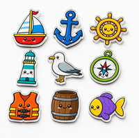 Aimants de réfrigérateur personnalisés en acrylique, collection de personnages de dessins animés mignons, découpe de 3 mm, impression UV, bords polis, directement de l'usine