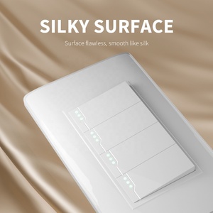 Sakelar dinding 4 Gang 1/<span class=keywords><strong>2</strong></span> cara gaya baru standar Amerika Selatan sakelar dinding elegan tahan api tombol tekan sakelar lampu ruangan - Product Image 5
