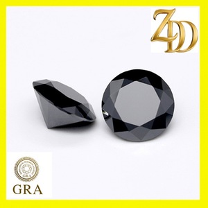 Black Moissanite Loose Diamonds 0.5~5 Carats Round Brilliant Cut GRA Certified Lab Created Gemstones for Rings and Pendants - Product Image 4