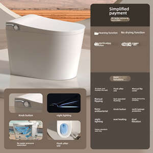 WC intelligent commercial à chasse continue, télécommande, économie d'eau, bidet intégré, système de drainage en S - Product Image 2