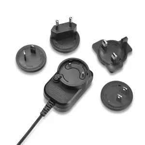 Adaptador de tomada intercâmbio 5v 3a, adaptador 9v 12v 15v 18v 0.5a 1a 1.5a 2a intercâmbio 12v 2a