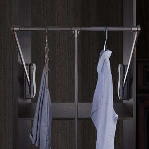 Système de levage de <span class=keywords><strong>penderie</strong></span> latéral escamotable CCH, <span class=keywords><strong>tringle</strong></span> de placard réglable pour <span class=keywords><strong>penderie</strong></span>, système de levage de vêtements escamotable - Product Image 3