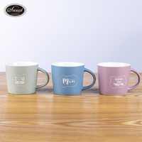 Fête des mères tasse à thé en porcelaine café tasse cadeaux gravure laser meilleure maman jamais cadeaux d'anniversaire en céramique tasse pour femmes mères