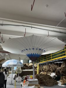 Nouveau design rond tulipe ligne de jardin piscine parapluie électrique résistant aux UV avec LED <span class=keywords><strong>Parasol</strong></span> cadre en aluminium polyester voile matériel - Product Image 6