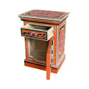 CÔTÉ DE LIT EN BOIS table d'appoint de lit vintage patine unique accent décoratif Mix & Match Decor-quantité minimale de commande 1 conteneur seulement - Product Image 5