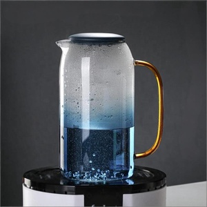 Carafe <span class=keywords><strong>à</strong></span> <span class=keywords><strong>eau</strong></span> froide en <span class=keywords><strong>verre</strong></span> de style nordique avec couvercle, dégradé <span class=keywords><strong>bleu</strong></span>, épaissie, pichet <span class=keywords><strong>à</strong></span> jus, bouteille d'<span class=keywords><strong>eau</strong></span> résistante <span class=keywords><strong>à</strong></span> la chaleur - Product Image 4