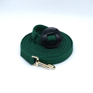 Ligne de longe en coton pour chevaux avec mousqueton et embout en caoutchouc - Product Image 1