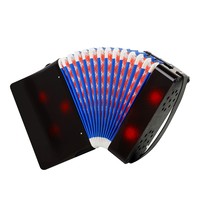 Wholesale KONGSHENG 17-Key 8-Bass Mini Portable Wood & ABS Accordion Children's Keyboard Instrument Toy Gift