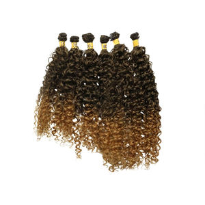 Máquina de pelo liso de fibra de alta temperatura, doble trama, Color personalizado, suave, resistente al desprendimiento, pelo hecho a mano - Product Image 2