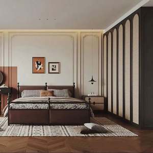 Juego de Muebles de Dormitorio de Estilo Moderno, Armario y Tocador Personalizados para Toda la Casa, Juego de Mesitas de Noche de Estilo Antiguo - Product Image 2