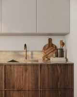 Armoire de cuisine Vermonhouzz Intérieurs pratiques avec grand espace de tiroir et armoires de cuisine d'îlot d'aspect moderne