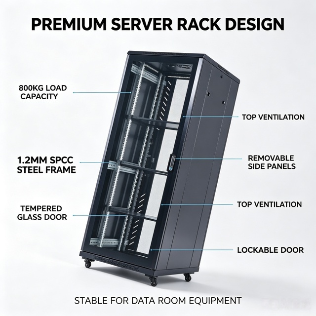 Factory Direct Sale 4U 6U 9U Wall Mount Network Cabinet Data Cabinet Tempered Glass Black Waterproof Indoor Use Server Cabinet