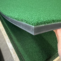 Tapis d'entraînement lourd 5 pi x 5 pi avec base en caoutchouc dur, tapis de pratique de frappe de golf en plein air