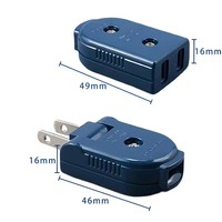 90-Grad-Drehbarer Rechtwinkliger Netzstecker JHD-2201 Amerikanischer Standard Zweiflachstecker US-Stromanschluss-Stecker