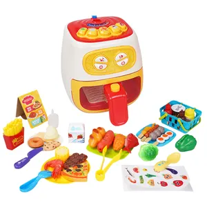 FiveStar女孩学习烹饪食物假装玩空气油炸锅模拟变色厨房玩具儿童教育游戏