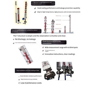 रासायनिक/पानी/तेल अनुप्रयोगों के लिए स्टेनलेस स्टील चुंबकीय फ्लैप स्तर गेज - Product Image 6