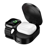 Chargeur sans fil magnétique rapide 3-en-1 HOCO CQ23 Pole Qi2.2, station de charge universelle pour iPhone, Apple Watch et écouteurs