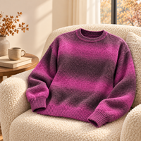 Pull-over en maille fine léger et doux 240 GSM, col rond, pour femmes et hommes, idéal pour un usage quotidien décontracté
