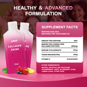 10000mg Colágeno líquido Bebida Belleza Etiqueta privada Colágeno para una piel más brillante y más blanca - Product Image 4