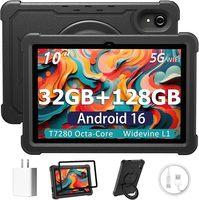 Tablet Android 16 de 10 Pulgadas, 1080p, 32GB de RAM, 128GB de ROM, Expansión de 1TB, T7280 Octa-Core, Batería de Gran Capacidad, Resistente, China