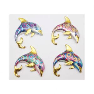 Modelo de Delfín Multicolor en Resina, Regalos Empresariales con Temática Náutica, Decoración de Imán para Refrigerador con Estampado en Caliente de Tailandia - Product Image 4