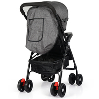 Poussette bébé pliable moderne, design en métal et plastique, cadre en acier inoxydable, fonction assis-decoucillé, multifonction pour bébés de 0 à 36 mois