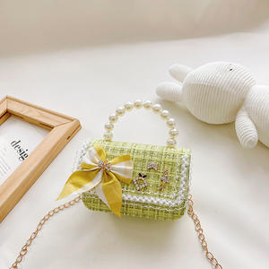 Neue Modische Kindertasche Niedliche Mini Vielseitige Prinzessinnen-Perlenhandtasche Umhängetasche - Product Image 2