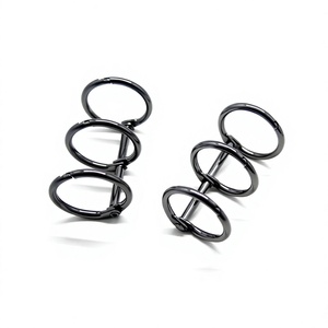 YIWANG Metal Plated Black Nickel A5 3 Ring Binder <b>Clip</b> Paper File Folder - Product Image 1