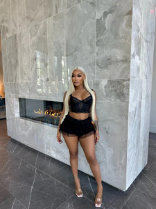 Y1518 consegna rapida del nuovo <span class=keywords><strong>abbigliamento</strong></span> estivo da <span class=keywords><strong>donna</strong></span> <span class=keywords><strong>Sexy</strong></span> in pizzo a due pezzi Set di <span class=keywords><strong>abbigliamento</strong></span> da <span class=keywords><strong>donna</strong></span> - Product Image 3