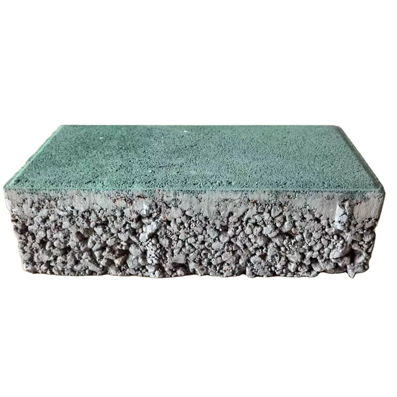 Multicolor Solid Quartz Sand Permeable Concrete Bricks Porous Type